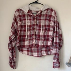 American Eagle Cropped Flannel